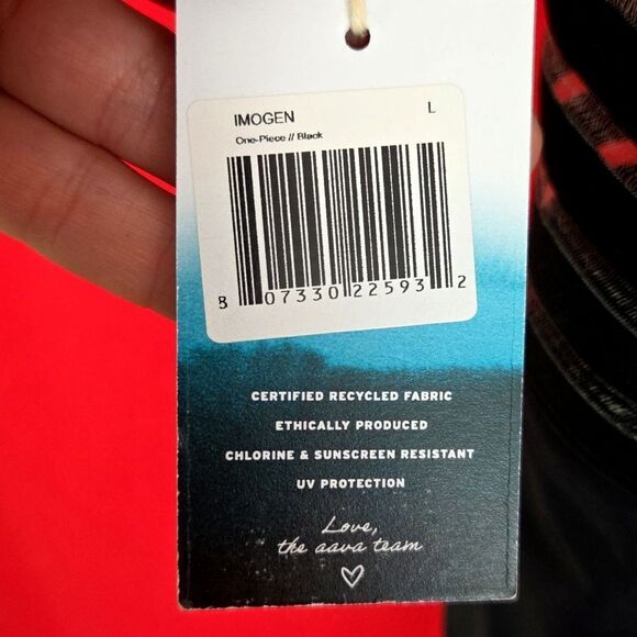 NEW AAVA Imogen Crossover One‎ Piece Black Womens Size Large - Picture 7 of 7